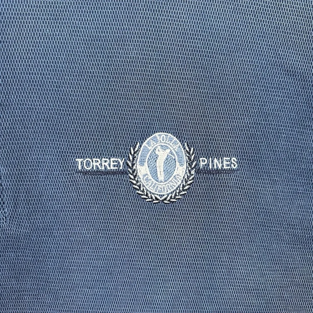 Torrey Pines Vintage Izod Club International Tour Polo Shirt Men's L Rayon Blend